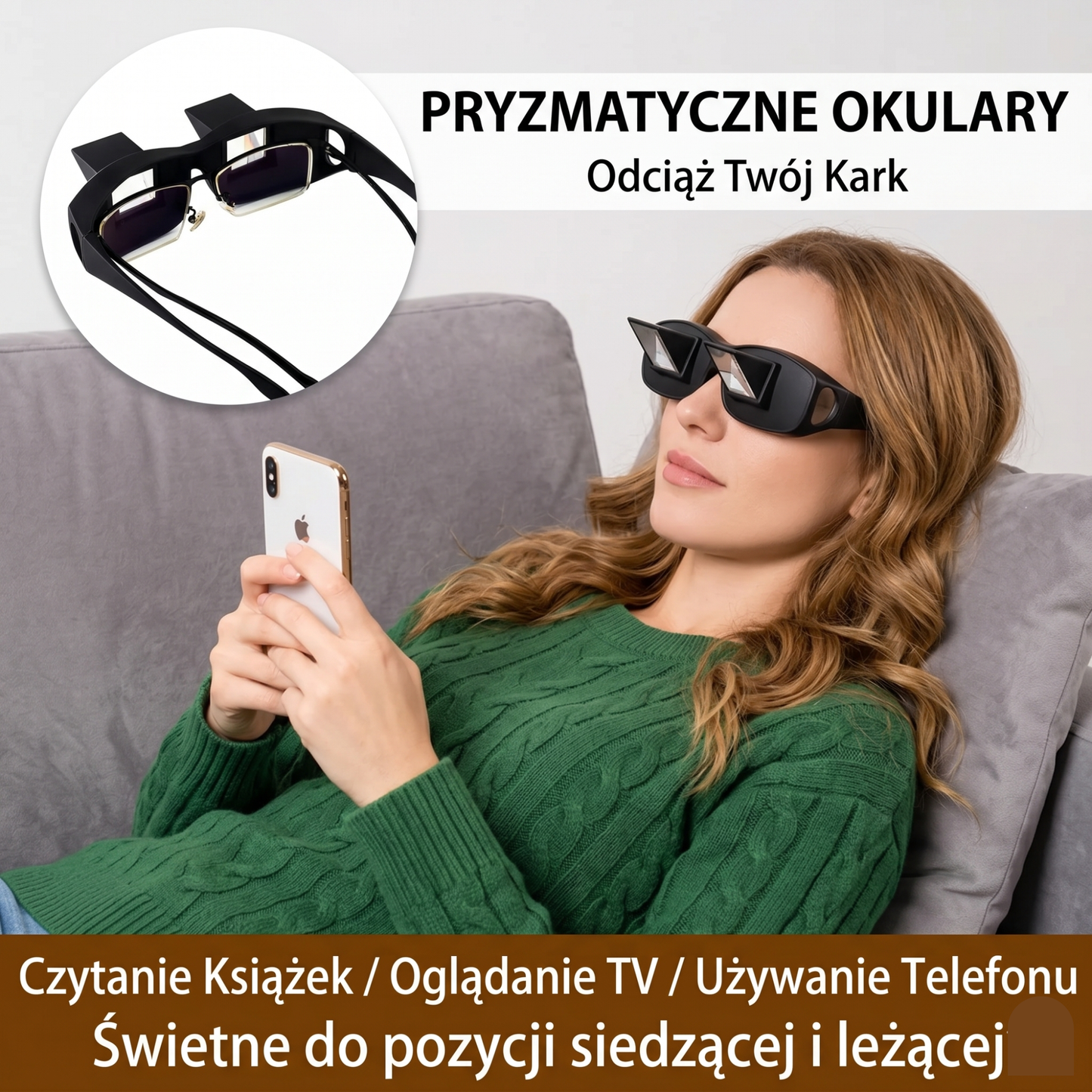 Ulglas™  — Okulary do leżenia i oglądania